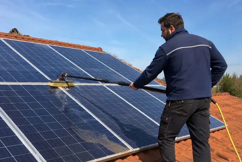 Nettoyage et entretien de panneaux solaires à Travaillan